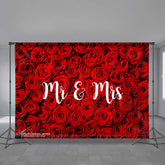 Aperturee - Sweet Red Rose Adorable Happy Valentine Backdrop